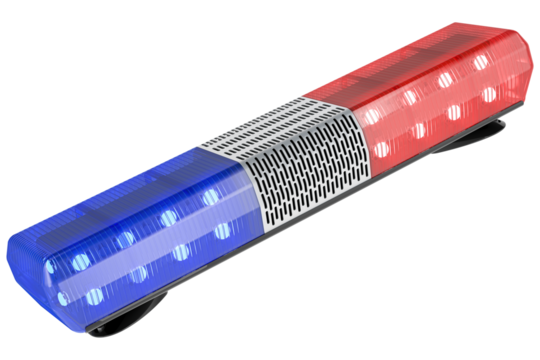 Lightbar, red and blue, transparent background