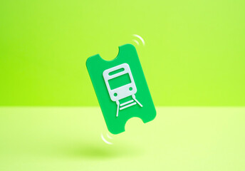 Public transport ticket. Development of the city's transport infrastructure. Urban planning, mobility improvement projects and public service announcements about transport modernization.