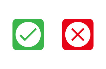 Tick and cross in a box