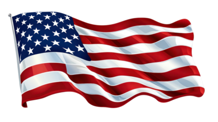 American flag waving proudly in the breeze, symbolizing patriotism and national pride during a sunny day.