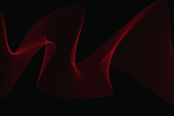 Abstract red wave background