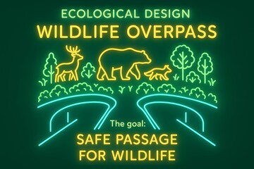 Wildlife Overpass Design with Animal Crossing Structure for Ecological Connectivity and Conservation
