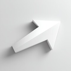 White arrow pointing up on a white background