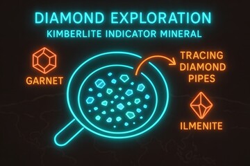 Kimberlite Mineral Dashboard with Diamond-Bearing Rock Data for Geology and Mining Analysis
