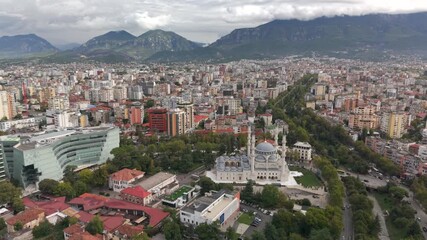 This is the Albanian capital which is called Tirana and it is a modern city at the Balkan region