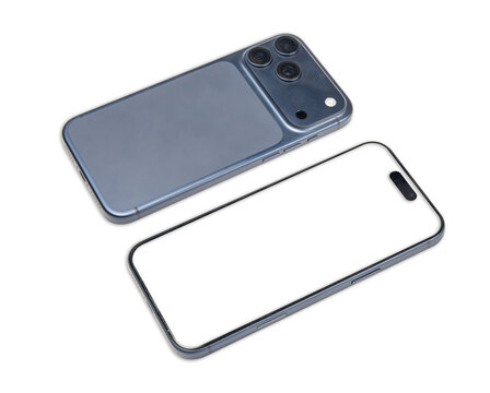 Latest Mobile Phone front and Back Camera side view on transparent PNG with no background