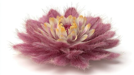 Discover the surreal beauty of a vibrant pink and golden flower, perfect for adding a touch of modern elegance and natural charm to your creative projects or design needs