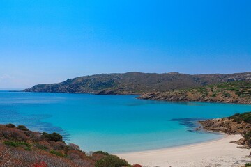 Cala d’Arena beach on Asinara Island. Sardinia, Italy