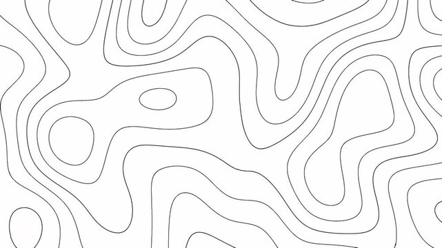 Black and white abstract seamless pattern vector background with geometric swirl curve lines illustration