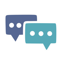 Flat Rounded Corner Chat Bubble Message Notification Icon Element