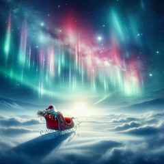 santa claus riding a sleigh