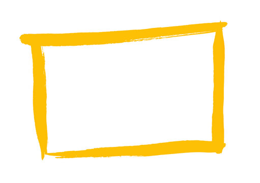 Orange Umrandung - Handgemalter Rahmen mit Textfreiraum