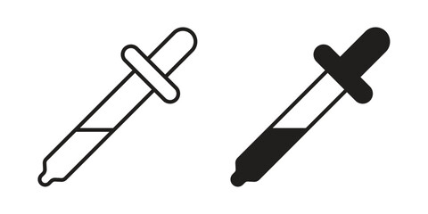 Dropper icons vector collection for web designs. flat icons