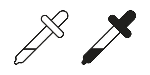 Dropper icons vector collection for web designs. flat icons