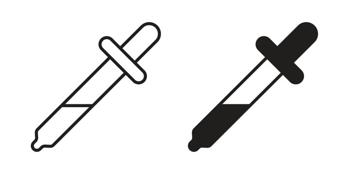 Dropper icons vector collection for web designs. flat icons