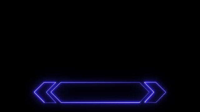 Lower third neon line animation title. Simple and comfortable to use. lower third animation. Neon lower third line animation. Simple modern news title bar 4K.