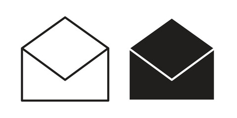 Envelope icons vector collection for web designs. flat icons