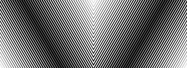 Abstract V-Shape Lines Pattern. Minimal Geometric Monochromatic Optical Illusion Background. Vector illustration.