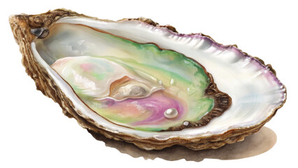 Iridescent Oyster Shell PNG &ndash; Mother of Pearl Seashell Transparent Background Clipart