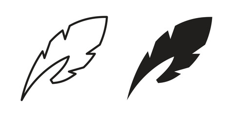 Feather icons vector collection for web designs. flat icons