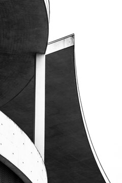 Minimal corporate composition where architecture, abstract, geometry, minimalism, facade, structure, pattern, geometric lines, architectural detail and abstract design unify into a strong concept