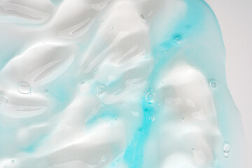 Close-Up of Blue and White Gel Texture