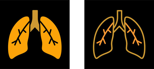 Lungs Vector Icon