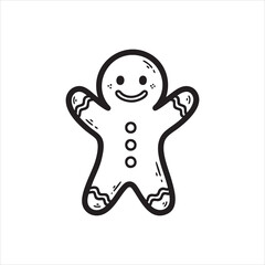 Gingerbread Man Outline