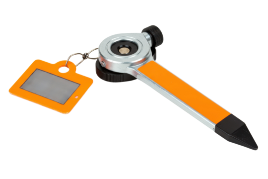 Optical survey prism equipment for construction site isolated with transparent background isolated on a transparent background