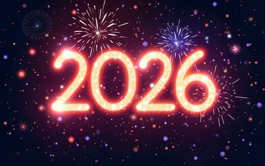 2026 Happy New Year club poster Background for your Flyers and Greetings Card graphic or new year themed party invitations. abstract vector illustration design. High quality