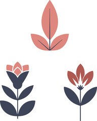 vector set of colorful leaves