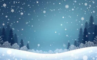 Winter christmas background with snowflakes, illustration. High quality