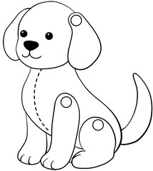 강아지인형 라인아트