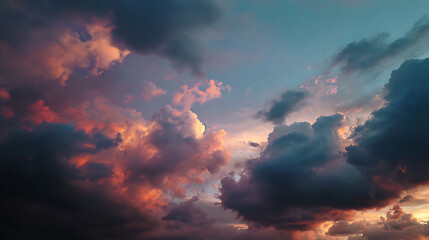 sunset in the clouds ai genrative