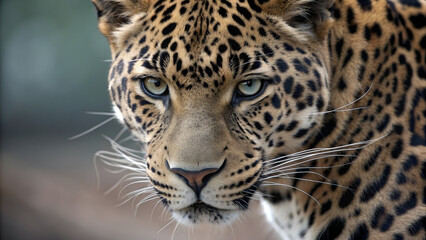 Naklejka premium Jaguar or Leopard Portrait istad face 