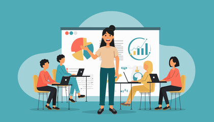 Business Presentation A Team Meeting for Marketing Success