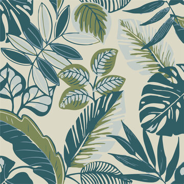 abstract, vector, monochrome, big flowers, all over textiles design, illustration digital image can be used for wrapping paper,allover