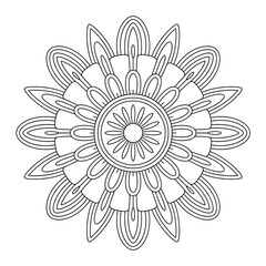 vector illustration of a mandala colouring page 