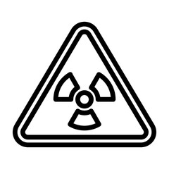 Radioactive Symbol Vector Line Icon Design