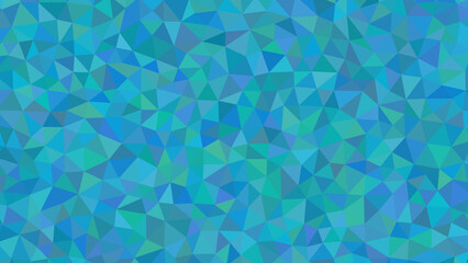 Fototapeta premium A mesmerizing mosaic of triangles in varying shades of blue and green, creating a captivating geometric pattern that evokes a sense of depth