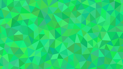Fototapeta premium A vibrant mosaic of emerald and lime triangles creates a captivating geometric pattern, reminiscent of stained glass or abstract art