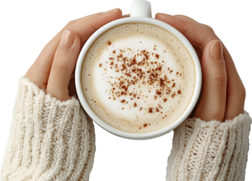  a coffee cup in hands