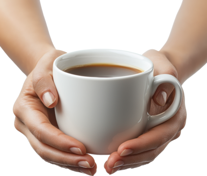 a coffee cup in hands