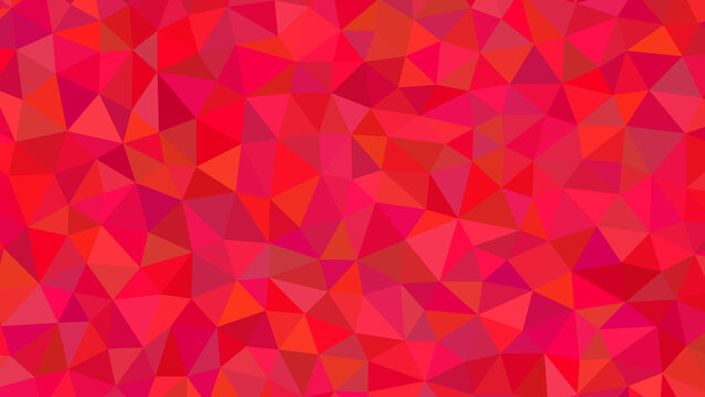 Geometric mosaic of vibrant red triangles creating a captivating abstract pattern with a modern and dynamic feel for backgrounds