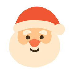 Santa's Cheerful Visage: A heartwarming illustration of a jolly Santa Claus, his rosy cheeks and twinkling eyes exuding the spirit of Christmas. 