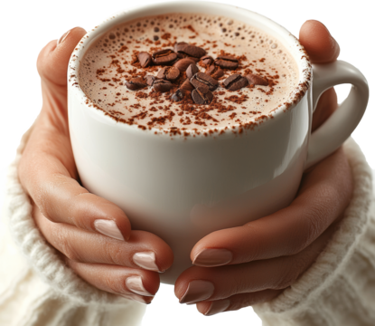  a coffee cup in hands