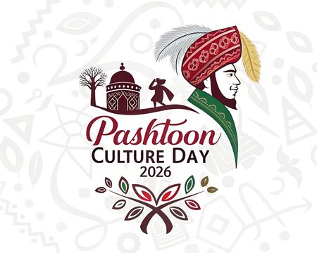 pashtoon culture day 2026 and vector illustration