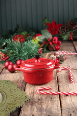 mesa natalina decorada para festas 