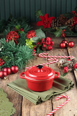 mesa natalina decorada para festas 