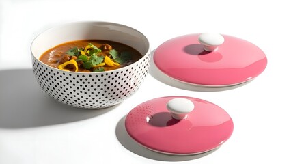 Fresh red macarons on modern ceramic plate, sweet dessert pastry photography